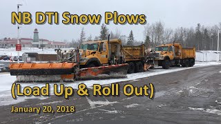 NB DTI Snow Plows Load Up amp Roll Out 012018 [upl. by Osrick]