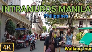 Walking Inside IntramurosThe Famous Historical Place in PhilippinesWalled City of Manila4K [upl. by Everett]