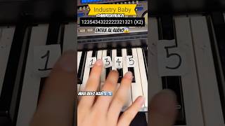 Industry Baby Tutorial Piano Easy Foryou Share fyp short viral music [upl. by Eelloh770]