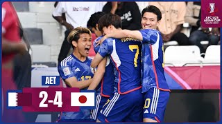 AFCU23  QFinal  Qatar 2  4 Japan [upl. by Aneelehs]