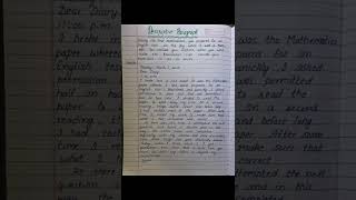 Descriptive paragraph diary class 9 English shorts descriptiveparagraph [upl. by Bradway]