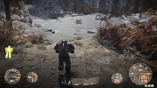 Fallout 76 Showing Knight Titus how to kill Yao Guai [upl. by Ahsennek]