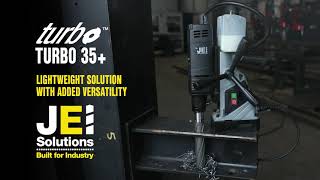 Lightweight Magnetic Drill with Adjustable Slide  Turbo™ 35 by JEI Solutions [upl. by Nova]