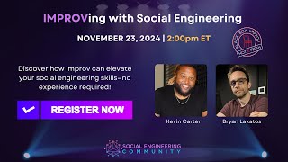 IMPROVing with Social Engineering Webinar Teaser [upl. by Dukey]