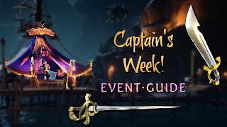 Captains Week Event Guide Unlock the Captains Rapier and Heavy Sword  Sea of Thieves [upl. by Armahs]