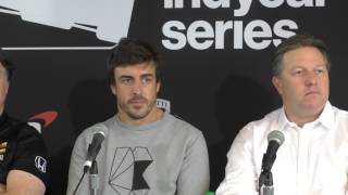 Alonso  quotthe Indy 500 is the biggest race in the worldquot Full Press Conference [upl. by Euqinay150]