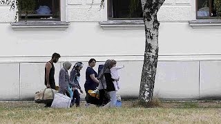 Austria overwhelmed refugee centre closes to new arrivals [upl. by Broek359]