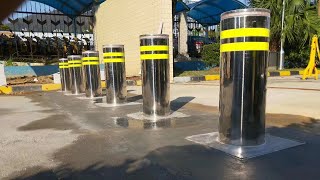 Retractable bollards hydraulic rising bollards automatic bollards  MairsTurnstilecom [upl. by Dnallor]