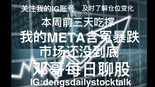 本周前三天吃撑，后两天啃地瓜。我的META含冤下跌。市场没有到底，继续耐心等待乌云消失。美股，邓哥每日聊股20240426 [upl. by Pepper]