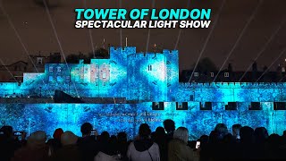 Light show in Tower of London showcasing 138 billion years of history ✨  Nov 1619 2022 only [upl. by Chandra]