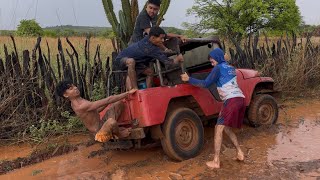 VLOG DE 1 HORA TRILHA DE JEEP ANTIGO MAIS LOUCA DE TODAS NA LAMA [upl. by Ekihc829]