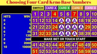 Choosing Four Card Keno Base Numbers [upl. by Iur414]