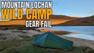 311 Wild Camp At A Mountain Lochan  Vaude Lizard GUL 1P Tent  Gear Fail [upl. by Camile73]