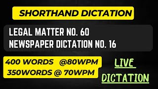 Legal Dictation Exercise60 Newspaper Dictation Exercise16 jkssbsteno [upl. by Leeda]