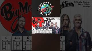 BIG ME NO CAPO The Foo Fighters Beginner Guitar Chord TAB amp Strum PlayAlong w Lyrics shorts [upl. by Iridissa]