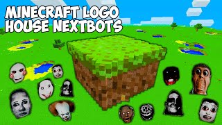 SURVIVAL in MINECRAFT LOGO HOUSE with 100 NEXTBOTS in MINECRAFT  Gameplay [upl. by Darom]