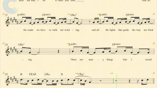 Tenor Sax  Wonderwall  Oasis  Sheet Music Chords amp Vocals [upl. by Cad]