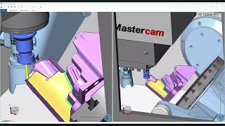 Mastercam Haas UMC750 Die Cast 5 axis Milling [upl. by Jehiah]