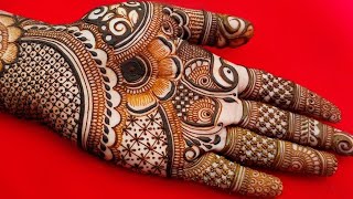 Easy front hand bridal mehndi designs  full hend mehndi design design simple [upl. by Nnaerb]