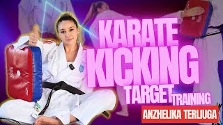 Karate Kicking Target Training by Anzhelika Terliuga [upl. by Hun]