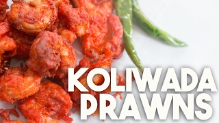 🍤 Prawns KOLIWADA  Spicy Crispy PRAWNS  Kravings [upl. by Bigford]