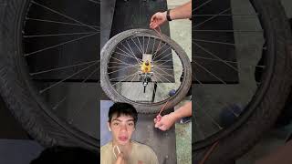 Corda no aro da bike e o pneu volta fácil 🚴🪢 DicasDeBicicleta física [upl. by Ellynn]