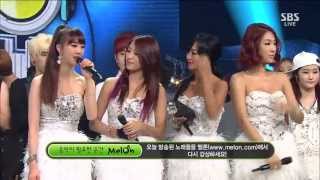 130630 인기가요 1위 발표  후보 씨스타 김예림 이승철  1위 SISTAR Give It To Me  inkigayo [upl. by Ventura]