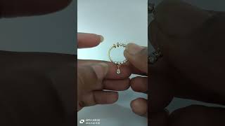 Diamond Bridal Nath Nose Ring Design For Non Pierced Noseyoutubeshorts [upl. by Africah159]