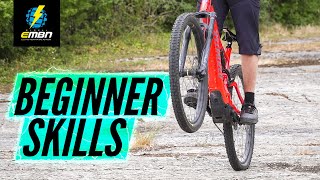 Basic E Bike Skills For Beginners  E Mountain Bike Skills [upl. by Aesoh306]