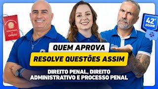 Resolvendo questões de Direito Penal Administrativo e Processo Penal  Semana do Edital 42º Exame [upl. by Newg]