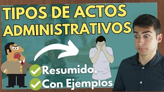 🏴󠁴󠁴󠁰󠁯󠁳󠁿Tipos de Actos Administrativos Ley 392015 ¿Qué es 【Explicados con EJEMPLOS】 [upl. by Detta]