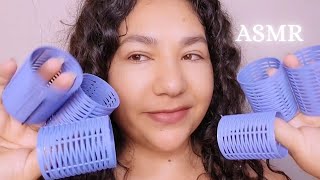 ASMR  Cacheando Seu Cabelo Com Bobs e Te Maquiando [upl. by Alurta166]