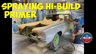 Spraying High Build Primer 1965 Dodge Coronet 500 Episode 19 [upl. by Turley]