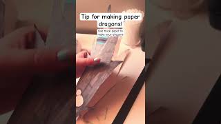 Tips for making dragons puppets paperart dragon fyp [upl. by Ymerej]