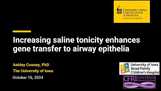 Hypertonic Saline Remarkably Enhances Gene Transfer to Airway Epithelial Cells [upl. by Berna123]