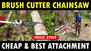 Brush cutter CHAINSAW Attachment  Best Chainsaw Attachment for Brush cutter [upl. by Geffner]