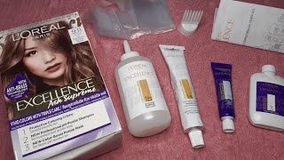 LOREAL Excellence Ash Supreme 911 Silver Ash with Antibrass Technology Purple Shampoo Purple Mask [upl. by Islek]