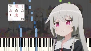 FullTonari no Kyuuketsukisan OP  †吸tie Ladies†Piano Synthesia  Sheet [upl. by Obediah]