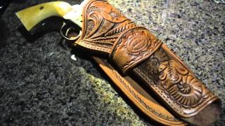 Hand Tooled Leather  Billy Hell Leather Photos 1  Holsters belts sheaths and more [upl. by Kirschner]