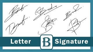 B Letter signature style  Signature Style Of letter B  The Kazis [upl. by Ibby426]