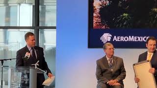 Aeroméxico First Flight TPA presentation to celebrate Inaugural Flight  Tampa International Airport [upl. by Adiaros627]