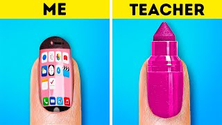 SMART AND FUNNY SCHOOL HACKS  Cool Hacks And Pranks With Your Favorite Gadget By 123 GO GOLD [upl. by Basilius]