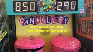 Playing Can Alley An Extremely Rare Redemption Game [upl. by Ahsekel]