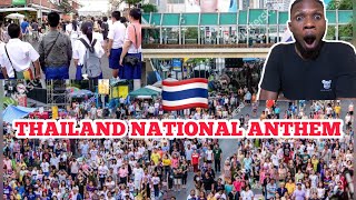 เคารพธงชาติ Standing For The Thai National Anthem REACTION [upl. by Gyimah]