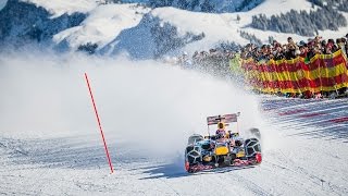 Max Verstappen drives F1 car in snow [upl. by Soisinoid937]