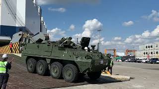 22 SBCT Vehicles Arrive in Korea  on Oct 8 2022 [upl. by Fidelis]