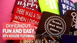 DIY Cricut Fun and Easy Koozie Tutorial [upl. by Annice239]