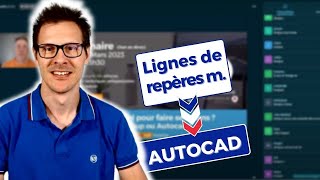 Lignes de repères multiples AutoCAD [upl. by Aerdnaz]