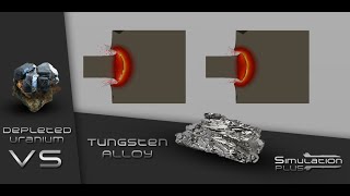 Depleted Uranium Vs Tungsten Alloy  Armour Piercing Simulation [upl. by Holman]