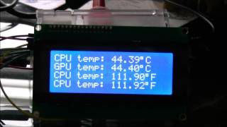 I2c 20x4 LCD cpu and gpu temperature [upl. by Bobbye61]